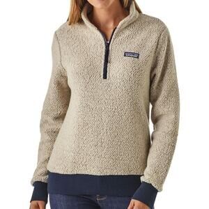 Patagonia Woolyester Fleece Sweater 1/4 Zip Stand Collar Knit Oatmeal Small